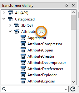 Attributes category in the Transformer Gallery